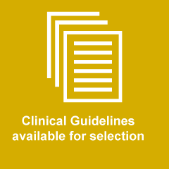 Clinical guidelines available for selection